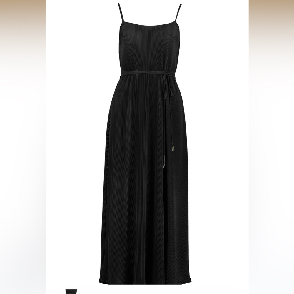 NWT Ladies Bishop + Young size Medium green pleated “Mara” Maxi Dress - Picture 3 of 15
